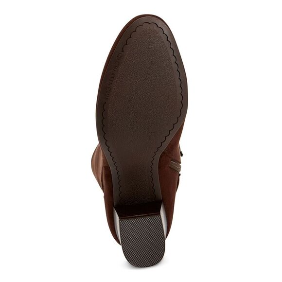 CHARTER CLUB Womens Chocolate Brown Grommets Jaccque Boots Shoes 8.5 M - Picture 4 of 4